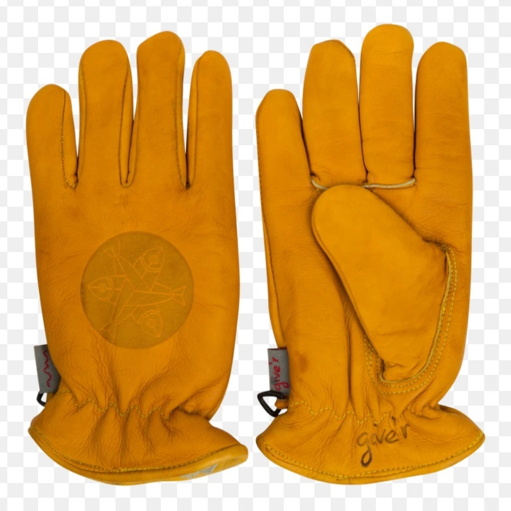 Salmon Sisters Give'r Women's Insulated Leather Weatherproof Work Gloves - SMALL